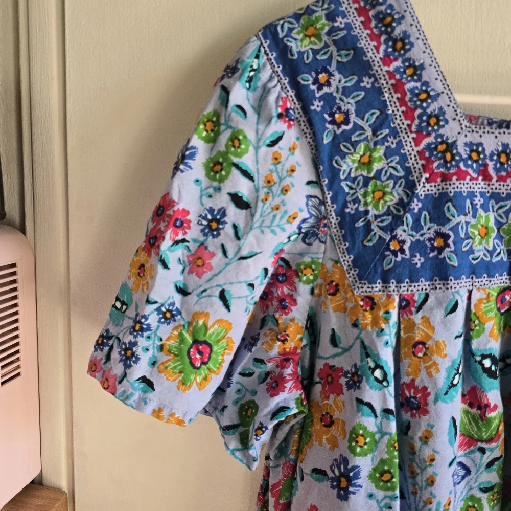 Expressions Cotton Mumu Lounge Dress With Pockets Medium - Picture 6 of 6